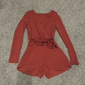 Burgundy Romper